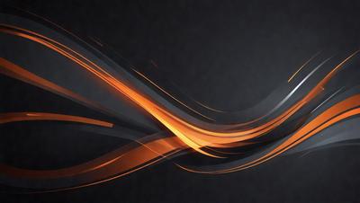 The primary subject of the image is a colorful, swirling pattern that resembles a fire or a flowing waterfall. The setting is a dark background, which contrasts with the vibrant colors of the pattern. The visual style is a combination of digital art and illustration, creating a dynamic and eye-catching design. The dominant colors are orange and red, giving the pattern a warm and energetic atmosphere.