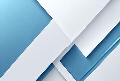 The primary subject of the image is a blue and white geometric pattern. The setting is a white background, and the visual style appears to be a digital art or illustration. The dominant colors are blue and white, creating a clean and modern atmosphere.