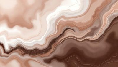 The image features a brown and white rock formation, possibly a piece of marble, with a mix of light and dark colors. The rock formation appears to be a part of a larger landscape, possibly a mountain or a cliff. The visual style of the image is a combination of photo and digital art, creating a unique and intriguing appearance. The colors and mood of the image are a mix of warm and cool tones, with the brown and white rock formation serving as the primary subject.