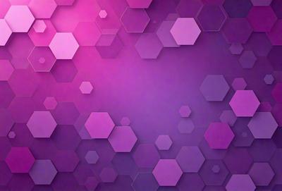 The primary subject of the image is a purple background with a pattern of hexagons. The setting is a close-up of the purple background, showcasing the hexagonal pattern. The visual style is a digital art or illustration, as the background appears to be a digital creation. The colors and mood of the image are predominantly purple, creating a calm and soothing atmosphere.