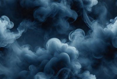 The primary subject of the image is a cloudy sky with a blue background. The visual style appears to be a photo, as it captures the natural beauty of the cloudy sky. The colors and mood of the image are predominantly blue, creating a serene and calming atmosphere.