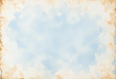 The primary subject of the image is a cloudy blue sky. The setting is a white background, which creates a contrast with the blue sky. The visual style is a painting, which gives the image a more artistic and creative appearance. The colors and mood of the image are predominantly blue and calm, with the sky serving as the main focal point.