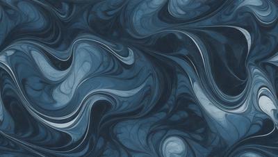 The primary subject of the image is a blue and white swirling pattern, which appears to be a painting or a digital artwork. The setting is a blue background, which complements the swirling pattern. The visual style is a combination of painting and digital art, creating a unique and captivating visual experience. The dominant colors are blue and white, which evoke a sense of calmness and tranquility.
