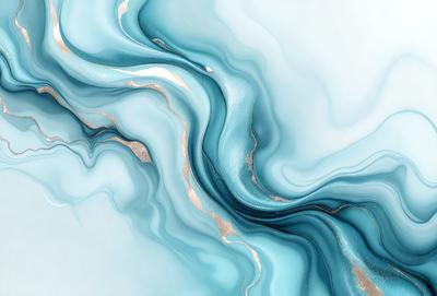 The primary subject of the image is a blue and gold swirl pattern, which appears to be a digital art or illustration. The setting is a white background, and the visual style is a mix of digital art and illustration. The dominant colors in the image are blue and gold, creating a sense of depth and movement in the swirl pattern.