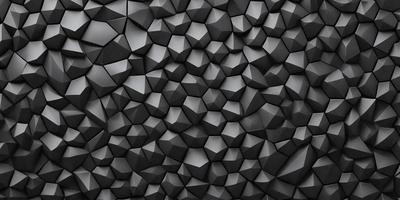 The primary subject of the image is a close-up of a patterned surface, which appears to be a black and grey wall. The setting is indoors, and the visual style is a combination of a photo and digital art. The dominant colors are black and grey, creating a moody atmosphere.