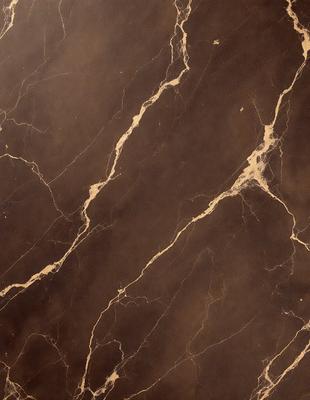The image features a marble countertop with a brown and yellow color scheme. The countertop has a pattern of yellow and brown veins, giving it a unique and natural appearance. The setting is a kitchen or a similar environment where the countertop is used for food preparation or display. The visual style of the image is a close-up of the marble countertop, highlighting its texture and pattern. The colors and mood of the image are warm and inviting, creating a sense of comfort and elegance.