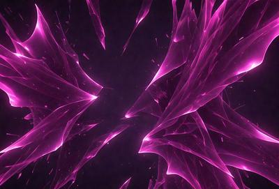 The primary subject of the image is a close-up of a pink and purple light, which appears to be a neon light or a light effect. The light is illuminating a dark background, creating a striking contrast between the light and the darkness. The visual style of the image is a combination of digital art and illustration, as the light appears to be a digital creation. The colors and mood of the image are predominantly pink and purple, giving the scene a vibrant and lively atmosphere.