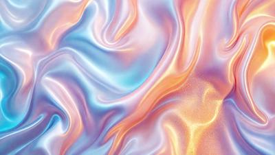 The primary subject of the image is a swirling, colorful pattern that resembles a painting or a digital artwork. The setting is a background of a colorful, swirling pattern, which creates a vibrant and lively atmosphere. The visual style is a combination of photo and digital art, as it appears to be a photograph of a painting or a digital artwork. The colors and mood are predominantly pink, blue, and yellow, giving the image a warm and cheerful vibe.