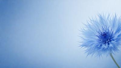 The primary subject of the image is a blue, flowery object, possibly a flower or a pattern, set against a blue background. The visual style of the image is a close-up of the blue object, which gives it a unique and artistic appearance. The colors and mood of the image are predominantly blue, creating a calm and serene atmosphere.
