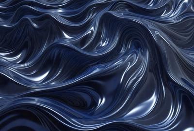 The primary subject of the image is a blue, swirling, and flowing pattern, which appears to be a digital art or illustration. The setting is a dark background, which contrasts with the blue pattern. The visual style is modern and captivating, with the blue pattern creating a sense of depth and movement. The colors and mood of the image are predominantly blue, which gives it a calm and serene atmosphere.