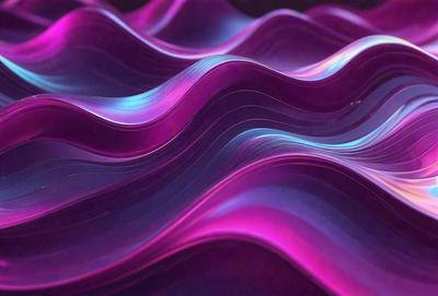 The primary subject of the image is a purple and blue wave pattern, which is the main focus of the image. The setting is a purple and blue background, creating a visually striking scene. The visual style of the image is a digital art or illustration, as it is a patterned design. The dominant colors in the image are purple and blue, creating a calming and soothing atmosphere.