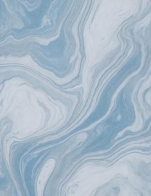 The primary subject of the image is a blue and white marbled wallpaper with a swirling pattern. The setting is a room with a blue and white marbled wallpaper, which creates a visually appealing and calming atmosphere. The visual style of the image is a close-up of the wallpaper, showcasing its intricate design and texture. The colors and mood of the image are predominantly blue and white, giving it a serene and elegant appearance.