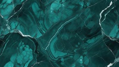 The primary subject of the image is a marble-like surface with a blue tint. The setting is a large, open space with a blue-green marble-like surface. The visual style is a close-up of the marble-like surface, showcasing its unique texture and color. The colors and mood of the image are predominantly blue and green, creating a serene and calming atmosphere.