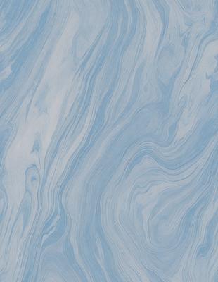 The primary subject of the image is a blue and white patterned wallpaper. The setting is a room with a blue and white wallpapered wall. The visual style is a patterned wallpaper, which gives the room a unique and artistic atmosphere. The dominant colors are blue and white, creating a calming and soothing mood in the room.