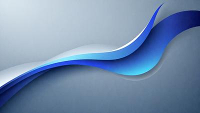 The primary subject of the image is a blue and white wave. The wave is depicted as a blue and white design, possibly resembling a bird or a wave. The setting is a gray background, which provides a clean and minimalist appearance. The visual style is a combination of digital art and illustration, creating a unique and eye-catching design. The colors and mood of the image are predominantly blue and white, giving it a calm and soothing atmosphere.