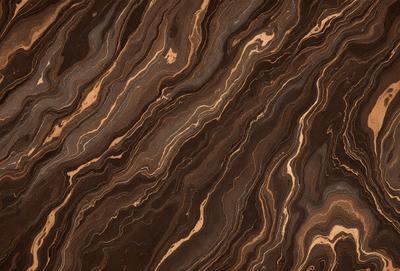 The primary subject of the image is a close-up of a wooden surface, possibly a table or a piece of wood, with a pattern of swirls and stripes. The setting is indoors, and the visual style appears to be a close-up photo of the wooden surface. The colors and mood of the image are predominantly brown and earthy, giving it a natural and warm atmosphere.