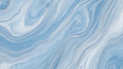 The primary subject of the image is a blue and white marbled surface, which appears to be a marble tile or a blue and white marbled wall. The setting is a room with a blue and white marbled wall, and the visual style is a close-up of the marbled surface. The colors and mood of the image are predominantly blue and white, creating a calm and serene atmosphere.
