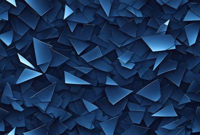 The primary subject of the image is a blue background with a pattern of triangular shapes. The setting is a blue sky, and the visual style is a digital art or illustration. The dominant colors are blue and white, creating a calm and serene atmosphere.