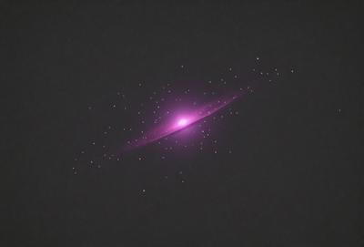 The primary subject of the image is a purple nebula, which is a large, diffuse cloud of gas and dust in space. The setting is a dark, starry sky, with the nebula being the main focus of the image. The visual style is a combination of a photo and digital art, creating a unique and captivating representation of the nebula. The colors and mood of the image are predominantly dark and mysterious, with the purple nebula standing out against the black background.
