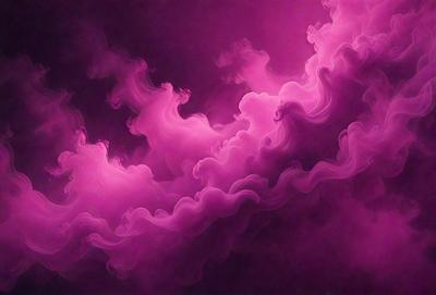 The primary subject of the image is a pink, swirling, and flowing cloud. The setting is a dark background, which contrasts with the vibrant pink color of the cloud. The visual style is a digital art or illustration, as the cloud appears to be a digital creation. The dominant colors and overall atmosphere are pink and swirling, creating a sense of movement and energy.