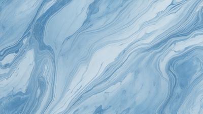 The primary subject of the image is a blue and white marbled surface, which appears to be a wall or a piece of art. The setting is a room with a blue and white marbled wall, and the visual style is a close-up of the marbled surface. The colors and mood of the image are predominantly blue and white, creating a calm and serene atmosphere.