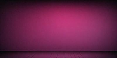 The primary subject of the image is a large, empty room with a pink wall. The setting is a stage or a room with a wooden floor. The visual style is a digital art or illustration, creating a vibrant and bold atmosphere. The dominant colors are pink and purple, giving the room a warm and inviting feel.