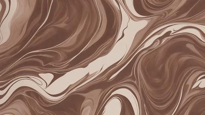 The primary subject of the image is a brown and white patterned wallpaper. The setting is a room with a brown and white wallpapered wall. The visual style is a patterned wallpaper, which gives the room a unique and artistic appearance. The dominant colors are brown and white, creating a warm and earthy atmosphere.