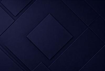 The primary subject of the image is a blue square with a white square in the middle. The setting is a dark blue background, which creates a contrast with the white square. The visual style appears to be a digital art or illustration, as the square is cleanly outlined and the colors are vibrant. The dominant colors are blue and white, giving the image a calm and serene atmosphere.