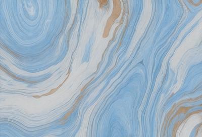 The primary subject of the image is a blue and white marbled surface, which appears to be a painting or a digital artwork. The setting is a blue and white marbled surface, which is the main focus of the image. The visual style is a painting or a digital artwork, as it is not a photo. The colors and mood of the image are predominantly blue and white, creating a calm and serene atmosphere.