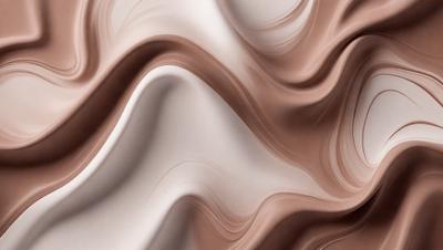 The primary subject of the image is a close-up of a creamy, swirling pattern. The setting is a white background, which contrasts with the swirling pattern. The visual style is a combination of a photo and digital art, creating a unique and intriguing design. The colors and mood of the image are predominantly creamy and calming, with the swirling pattern adding a sense of movement and depth to the composition.