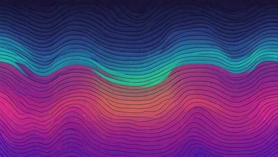 The primary subject of the image is a colorful, abstract design that resembles a wave or a pattern. The setting is a purple background, which adds to the overall visual style. The image is a digital art or illustration, showcasing a unique and creative design. The dominant colors are purple, green, and blue, creating a vibrant and lively atmosphere.