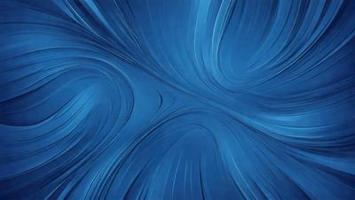 The primary subject of the image is a blue, swirling, and curling pattern. The setting is a blue background, and the visual style appears to be a digital art or illustration. The dominant colors are blue and white, creating a calm and soothing atmosphere.