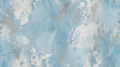 The primary subject of the image is a blue and white marble tile. The setting is a bathroom, with the marble tile covering the walls and floor. The visual style is a close-up of the tile, showcasing its intricate design and texture. The dominant colors are blue and white, creating a clean and elegant atmosphere.