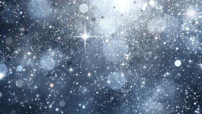The primary subject of the image is the night sky filled with stars. The setting is a dark, star-filled sky, and the visual style is a digital art or illustration. The colors and mood of the image are predominantly dark and serene, with the bright stars creating a sense of wonder and awe.
