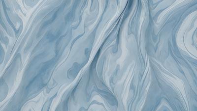 The primary subject of the image is a blue fabric with a white and blue pattern. The setting is a blue background, and the visual style is a digital art or illustration. The colors and mood of the image are predominantly blue, creating a calm and serene atmosphere.
