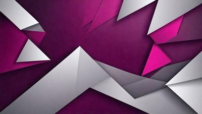 The primary subject of the image is a purple and white geometric pattern. The setting is a purple background, and the visual style appears to be a digital art or illustration. The dominant colors are purple and white, creating a bold and striking atmosphere.