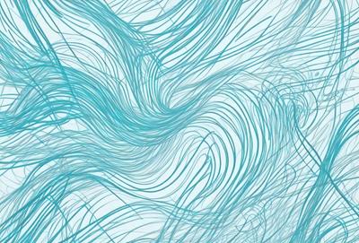 The primary subject of the image is a blue and white swirl pattern. The setting is a blue background, and the visual style appears to be a digital art or illustration. The dominant colors are blue and white, creating a calming and soothing atmosphere.