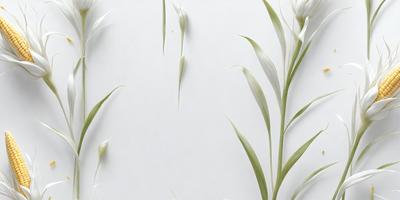 The primary subject of the image is a wall with a pattern of green leaves. The setting is a white wall, and the visual style appears to be a photo. The dominant colors are green and white, creating a calm and natural atmosphere.