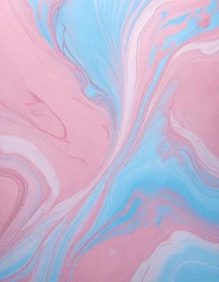 The primary subject of the image is a swirling, colorful pattern that resembles a painting or a digital artwork. The setting is a pink and blue background, which adds to the vibrant and lively atmosphere of the scene. The visual style appears to be a combination of photo and digital art, creating a unique and captivating image. The dominant colors are pink and blue, which evoke a sense of warmth and tranquility.