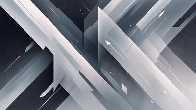 The primary subject of the image is a large, abstract, and colorful mountain. The mountain is composed of various shapes and lines, creating a visually striking and unique design. The setting is a black and white background, which contrasts with the vibrant colors of the mountain. The visual style of the image is a combination of digital art and illustration, giving it a modern and artistic appearance. The dominant colors of the mountain are white, gray, and black, with the white and gray creating a sense of depth and contrast against