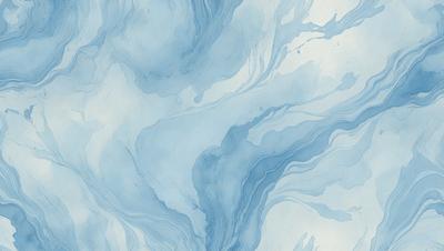 The primary subject of the image is a blue and white painting of a water-like surface, possibly a wave or a body of water. The setting is a white background, which provides a clean and minimalist appearance. The visual style is a painting, which gives the image a more artistic and creative feel. The dominant colors are blue and white, creating a calming and serene atmosphere.