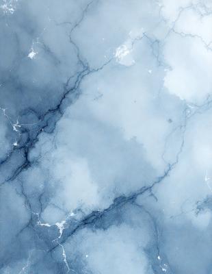 The primary subject of the image is a blue marble wall with a white and blue pattern. The setting is a room with a blue and white marble wall, which serves as the background. The visual style is a combination of a photo and digital art, creating a unique and artistic representation of the marble wall. The colors and mood of the image are predominantly blue and white, giving it a calm and serene atmosphere.