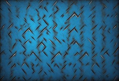 The primary subject of the image is a blue background with a pattern of black and white shapes. The setting appears to be a wall or a surface with a textured design. The visual style of the image is a combination of digital art and illustration, creating a unique and intricate pattern. The colors and mood of the image are predominantly blue and black, giving it a modern and sophisticated appearance.