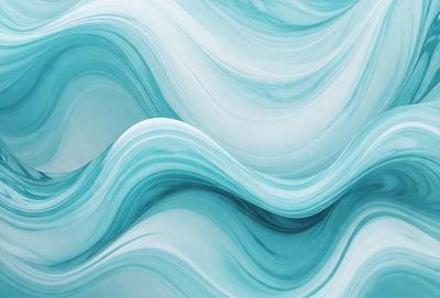 The primary subject of the image is a large, blue wave with white and blue swirls. The wave is the main focus of the image, and it is set against a blue background. The visual style of the image is a combination of photo and digital art, creating a dynamic and vibrant scene. The dominant colors in the image are blue and white, with the blue wave and white swirls creating a sense of movement and energy.