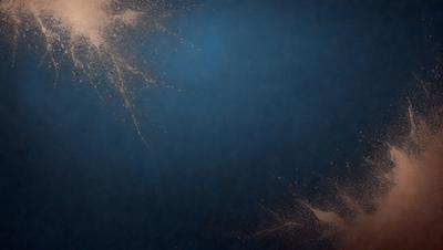 The primary subject of the image is a blue sky with a few orange streaks. The setting is a dark blue background, and the visual style appears to be a photo. The colors and mood of the image are predominantly dark and moody, with the orange streaks adding a touch of warmth to the overall atmosphere.