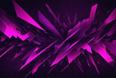 The primary subject of the image is a purple and pink geometric pattern. The setting is a dark background, which contrasts with the vibrant colors of the pattern. The visual style is a digital art or illustration, as the pattern appears to be a part of a larger design. The dominant colors are purple and pink, creating a lively and energetic atmosphere.