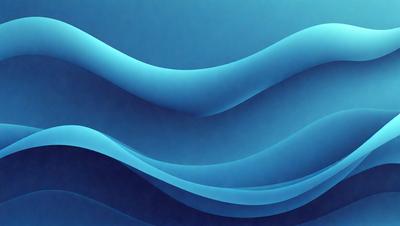 The primary subject of the image is a blue ocean wave. The setting is a blue background, which creates a serene and calming atmosphere. The visual style is a digital art or illustration, as the wave is depicted in a detailed and artistic manner. The dominant colors are blue, which creates a sense of tranquility and depth in the image.