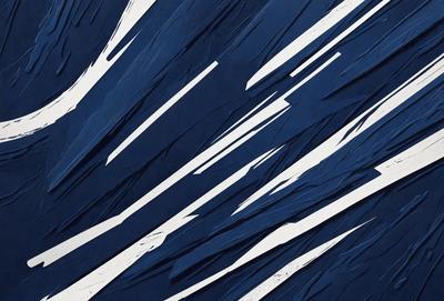 The primary subject of the image is a blue and white patterned background. The setting is a blue surface, and the visual style appears to be a combination of digital art and illustration. The dominant colors are blue and white, creating a calm and soothing atmosphere.