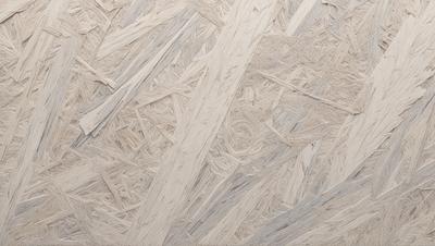 The image features a large, textured surface with a mix of light and dark colors. The primary subject is a close-up of the surface, which appears to be a combination of wood and fabric. The setting is a room with a wall that has a patterned texture, giving the space a unique and interesting appearance. The visual style is a blend of natural elements, such as wood and fabric, with a modern and artistic touch. The colors and mood of the image are a mix of warm and cool tones, creating a