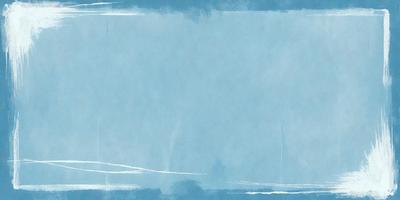 The primary subject of the image is a large, empty blue canvas. The setting is a blue background, and the visual style is a painting or drawing. The colors and mood are predominantly blue, creating a calm and serene atmosphere.